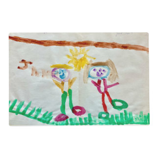 Janets Placemat - Painting of J & D