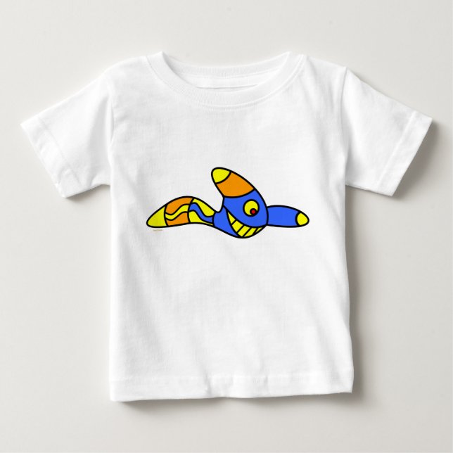 jangocreation funny worms baby T-Shirt (Front)