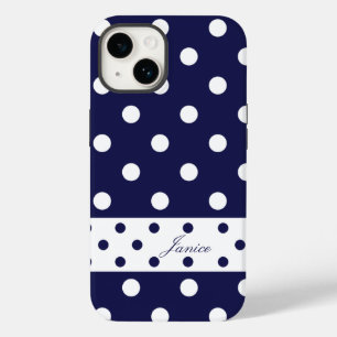 Janice - Cute Polka Dots With Your Name - Case-Mate iPhone 14 Case