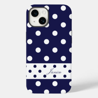 Janice - Cute Polka Dots With Your Name - Case-Mate iPhone 14 Case