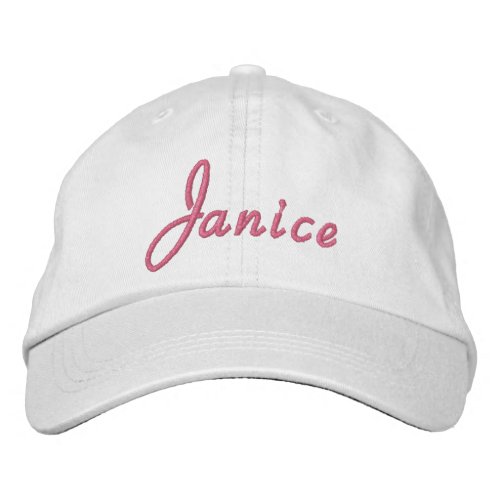 Janice Name Embroidered Baseball Cap