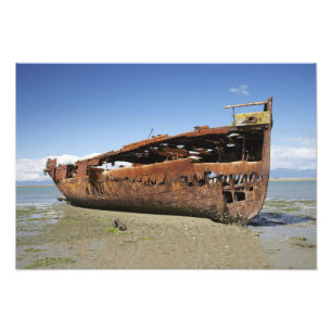 Janie Seddon Shipwreck, Motueka, Nelson Photo Print