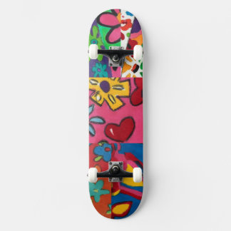 Janina's Floral Patchwork Skateboard Deck