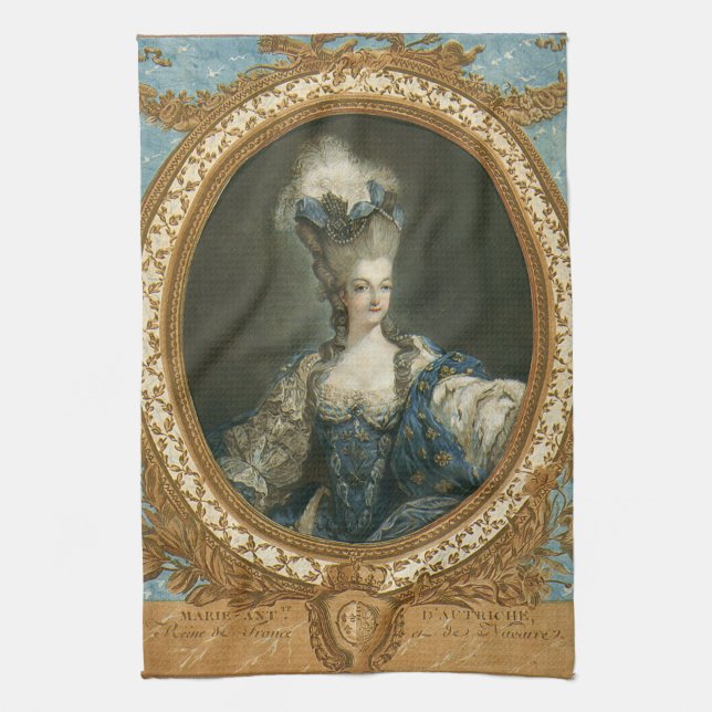 Janinet Portrait of Marie-Antoinette Fine Art Towel (Vertical)