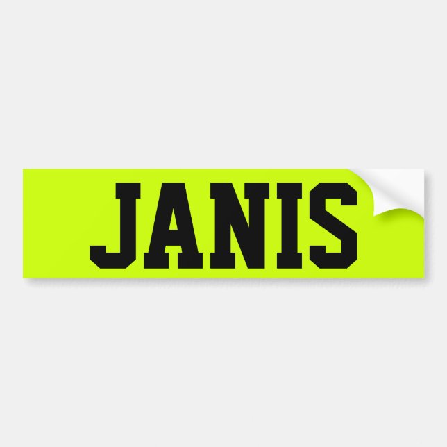 JANIS BUMPER STICKER (Front)