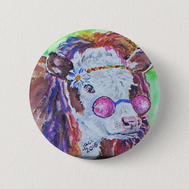Janis Cow Button (Front)