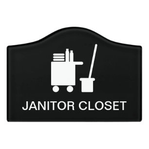 Janitor Closet housekeeping storage room Door Sign