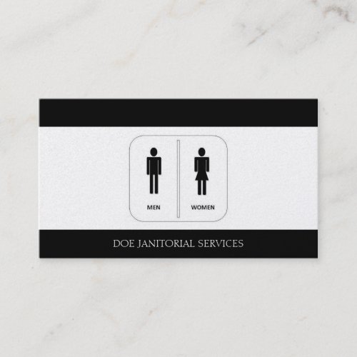 Janitor/Custodian/Maid Black/Platinum Business Cards