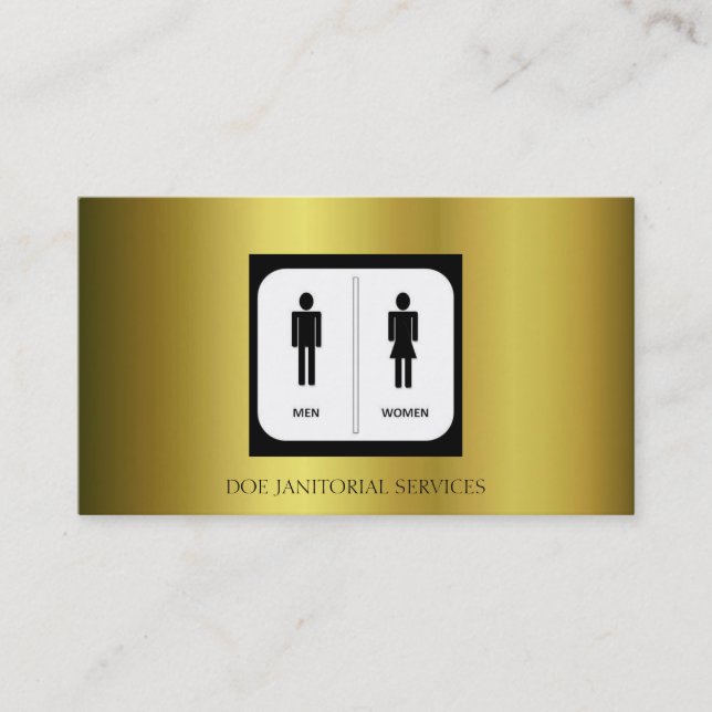 Janitor Custodian Maid Service Business Card (Front)