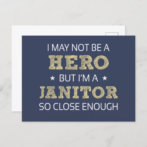 Janitor Humor Novelty Postcard