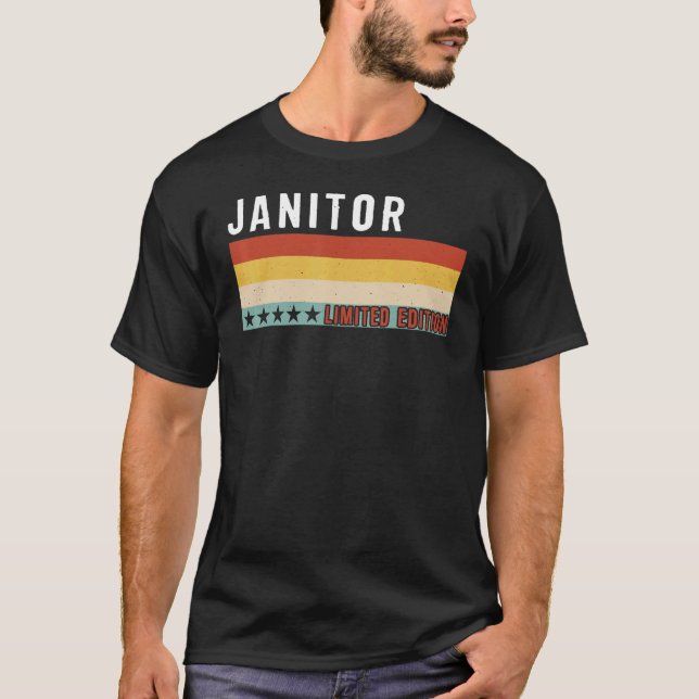 Janitor Job Title Profession Worker Appreciation I T-Shirt (Front)