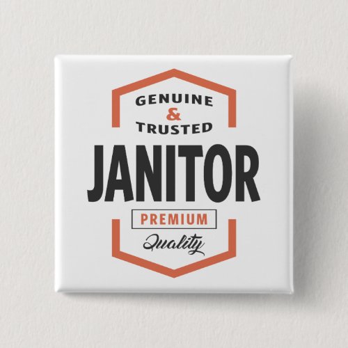 Janitor Logo Gift Ideas Button