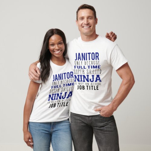 Janitor Ninja Humor  T_Shirt