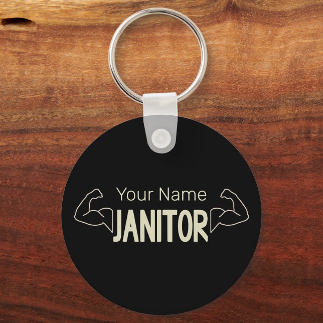 Janitor Or Caretaker Design Facility Manager Keychain (Front)
