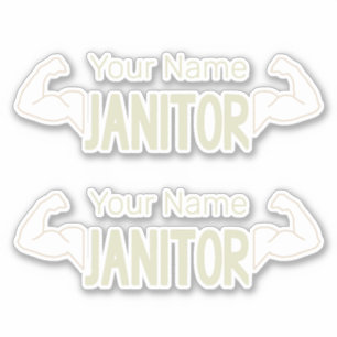 Janitor Or Caretaker Design Facility Manager Sticker