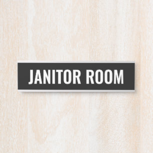 Janitor Room door name plate for closet space