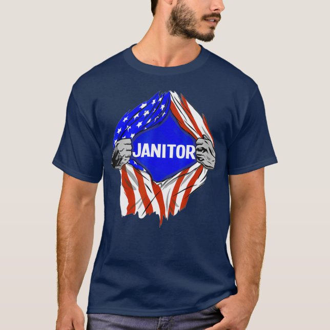 Janitor x School Custodian T-Shirt (Front)
