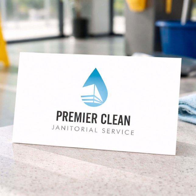 Janitorial Cleaning Professional Service Business Card (Creator Uploaded)