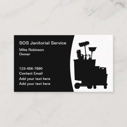 Janitorial Cleaning Services Business Card
