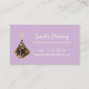 Janitorial maid House Cleaning Marketing Business Card