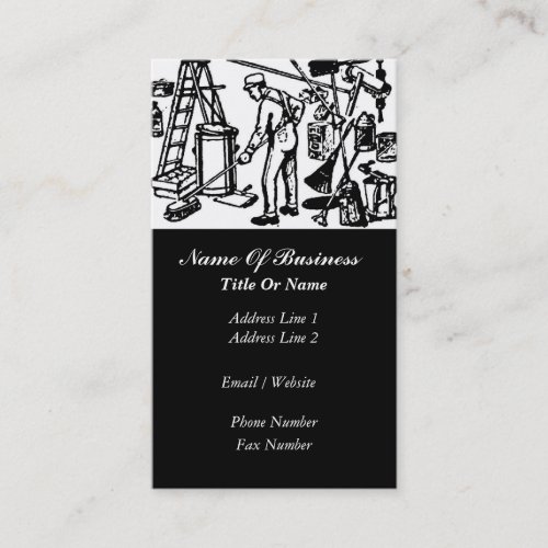 Janitorial Services Business Card