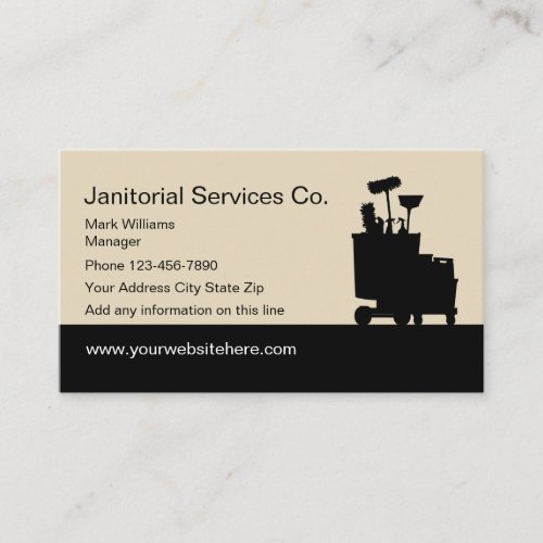 Janitorial Services Business Card Design
