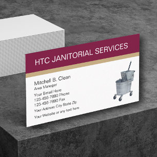 Janitorial Services Business Cards