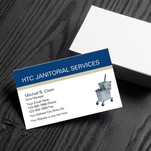 Janitorial Services Business Cards