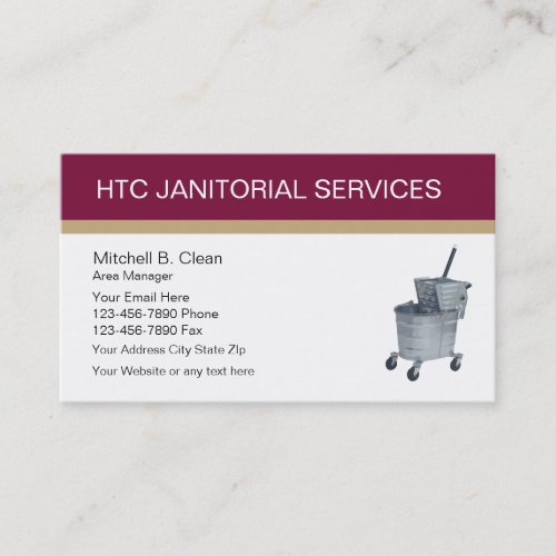 Janitorial Services Business Cards