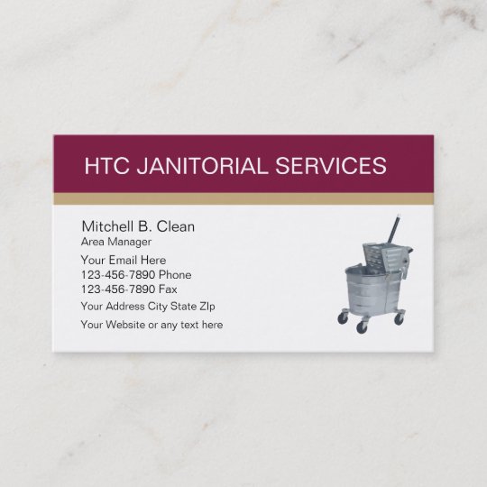 Janitorial Services Business Cards
