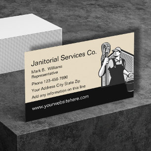 Janitorial Services Design Business Card