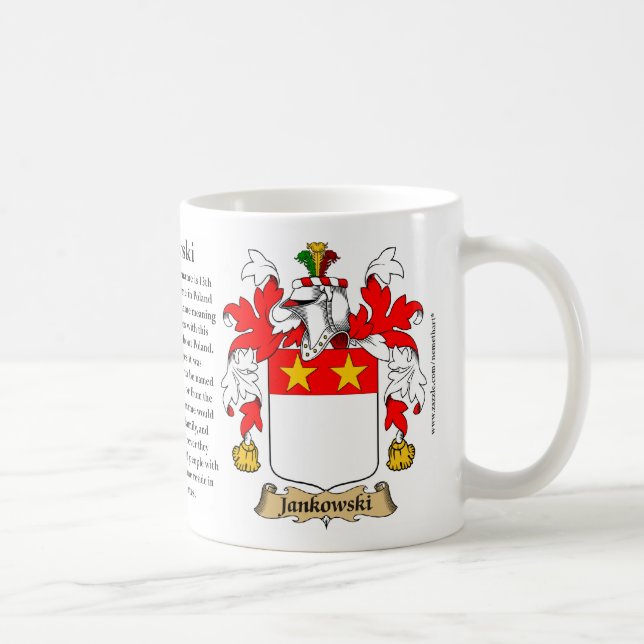 Jankowski, the Origin, the Meaning and the Crest Coffee Mug (Right)