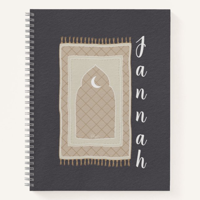 Jannah prayer mat inspired notebook (Front)