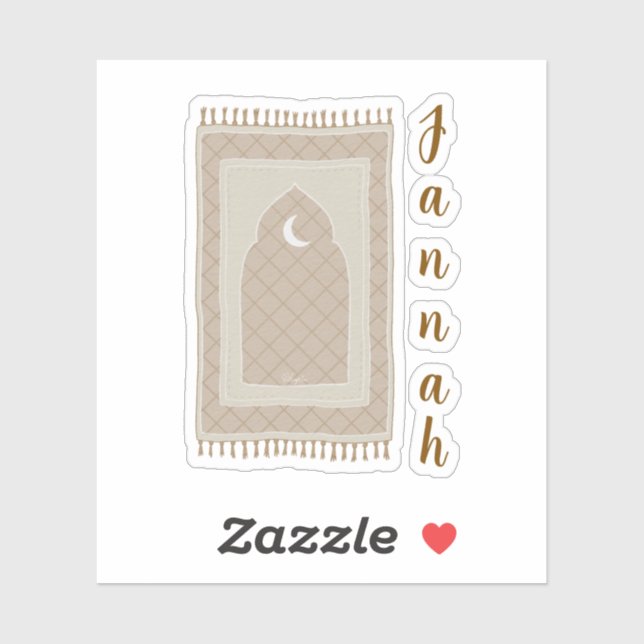 Jannah prayer mat inspired sticker (Sheet)
