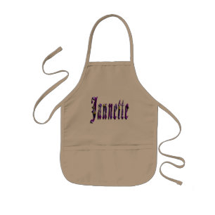 Jannette, Name, Logo, Girls Artistic Kindy Apron. Kids' Apron