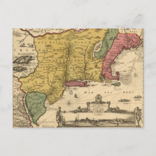 Jansson Visscher Map Postcard