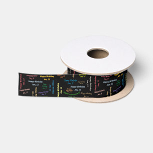 January, 11 Birthday Ribbon