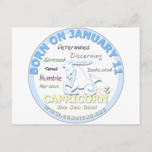 January 11th Birthday - Capricorn Postcard