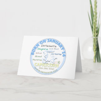 January 14th Birthday - Capricorn Card
