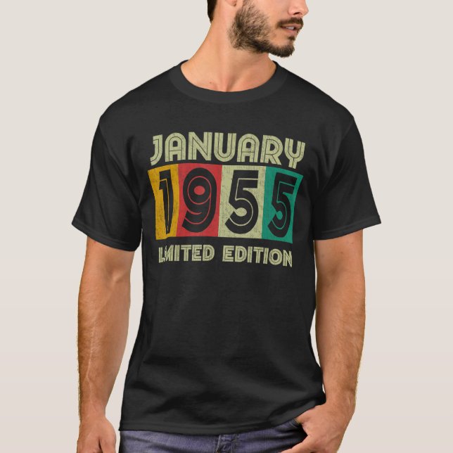 January 1955 Outfit Retro Bday Outfit T-Shirt (Front)