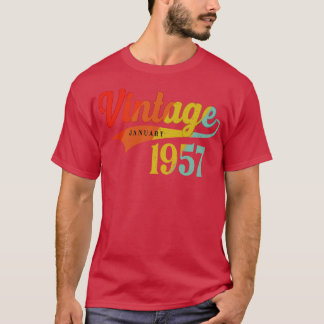 January 1957 Birthday Vintage January 1957 Awesome T-Shirt