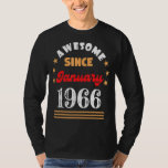 January 1966 Birthday Awesome Since 1966 January V T-Shirt