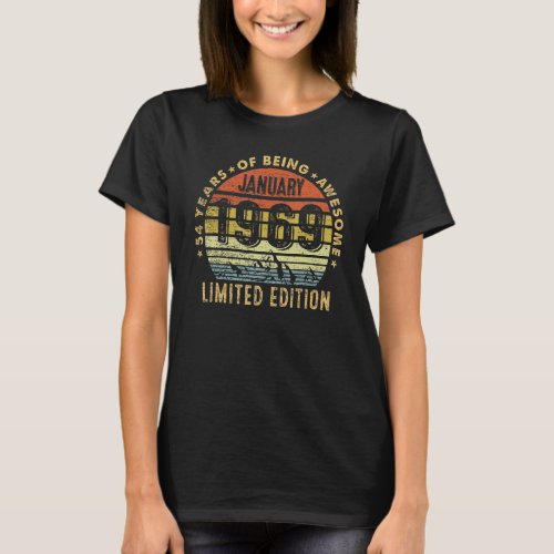 January 1969  54 Years Of Being Awesome T_Shirt