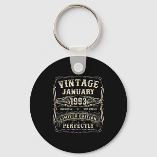January 1993 33rd Birthday For Men 33 Year Old Bda Keychain