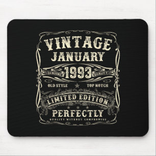 January 1993 33rd Birthday For Men 33 Year Old Bda Mouse Pad