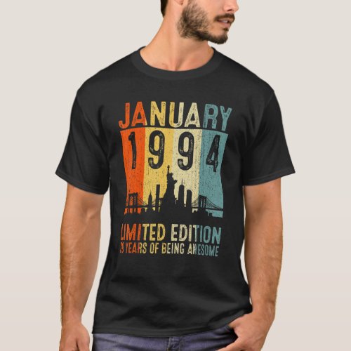 January 1994 Limited Edition 29 Years Of Being Awe T_Shirt