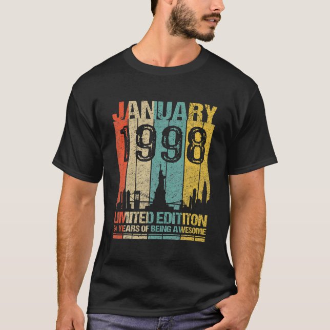January 1998 Limited Edition 24 Years Of Being Awe T-Shirt (Front)