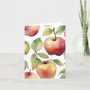 January 1 Apple Giving Day E Folded Greeting Card