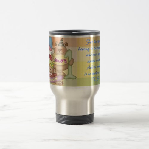 January 1 travel mug