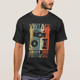 January 2000 T 20 Year Old 2000 Birthday Gift T-Shirt